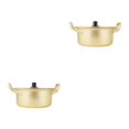 thumbnail image 4 of relayinert Sturdy Ramen Noodle Pot Non-stick And Multifunctional Sturdy And Durable Instant Noodle Pots gold 20cm 2Set, 4 of 6