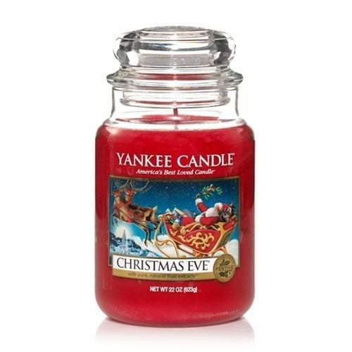 Yankee Candle Christmas Eve Large Jar 22oz NEW Red Free Ship Holiday 