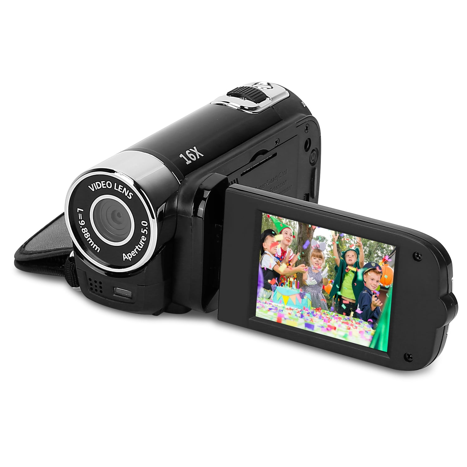 Anti-shake DVR High Definition Digital Camera 16X Digital Zoom with 270 Degree Rotation Screen Camcorder Tongdejing HD 1080P Night Vision Video Camcorder 