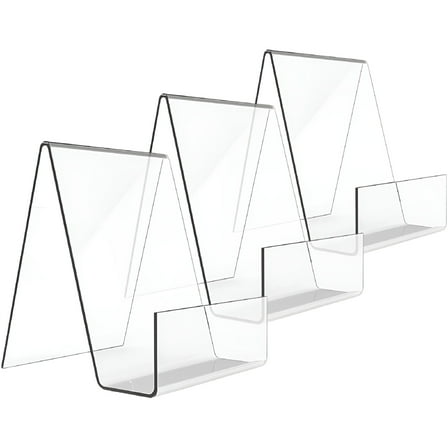 LAMIRO 3Pcs Acrylic Book Racks Daily Use Magazine Display Stands Multi-function Book Stands