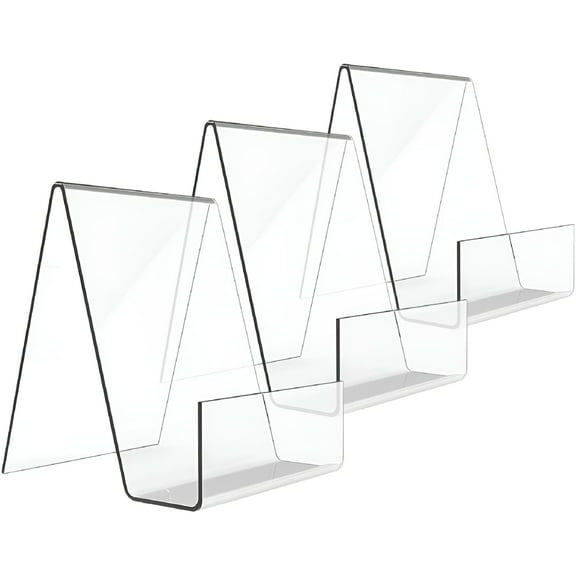 LAMIRO 3Pcs Acrylic Book Racks Daily Use Magazine Display Stands Multi-function Book Stands