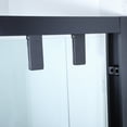 thumbnail image 5 of Vinnova Brescia 68" W x 76" H Double Sliding Framed Glass Shower Door in Matte Black, 5 of 15