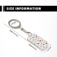 thumbnail image 3 of Uemuo Cute Dinosaur Pattern Rectangular Metal Keychain - Durable, Stylish, and Personalized Key Ring for Men and Women,Engraved Keychain,Gift Slim Sturdy Keychain, 3 of 7