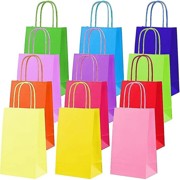 24 Pieces Multicolour Party Treat Paper Bags Kraft Sweet Candy Gift