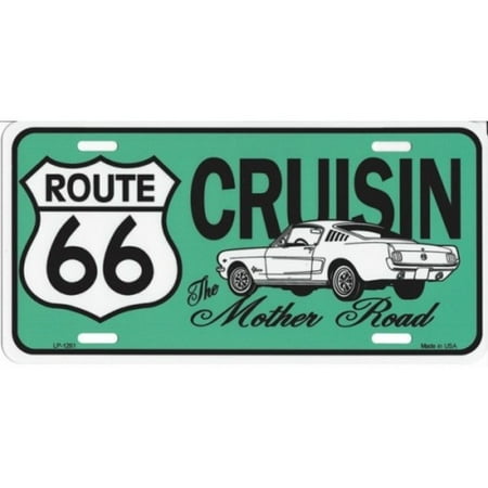 Route 66 Cruisin The Mother Road On Teal Plate Walmart Com