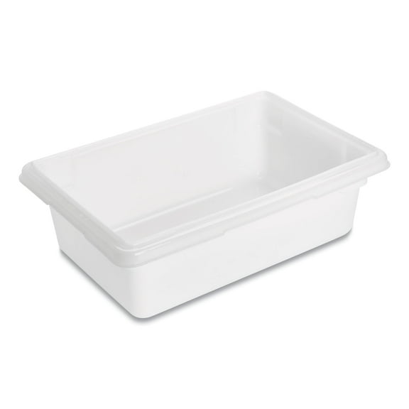 Rubbermaid Commercial Food/Tote Boxes, 3.5 gal, 18 x 12 x 6, White, Plastic