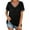 Black, variant on Spring Savings Clearance! Zeceouar Plus Size Summer Tops For Women Tops Dressy Casual Tunic Tops To Wear With Leggings Women's Patchwork Short Sleeve Tops V Neck Casual Packets Shirts Loose Blouse