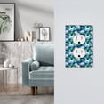 thumbnail image 5 of Fotbe Blue Lotus Flower Print Duplex Receptacle Wall Plate, 1-Gang 5.0" x3.0" Wall Outlet Covers, Dual Outlet Faceplates Covers, Color-matched Screws Included-Style S, 5 of 6