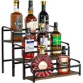 thumbnail image 2 of CNF Coffee Syrup Rack Organizer, Wine Racks, Spice Racks,3-Tier (Magnetic Connection) 12 Bottles Storage Shelves for Syrup Bottle Holder Stand for Coffee Bar, Kitchen Countertop, Rustic Brown & Black, 2 of 9