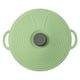 thumbnail image 1 of Tapa para alimentos (1 unidad), tapa reutilizable para ollas y sartenes, cierre flexible para conservar la frescura y evitar derrames, ajuste universal para cuencos y sartenes (verde)., 1 of 8