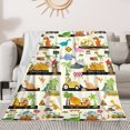 thumbnail image 1 of Cartoon Car Tractor Digital Printing Blanket Flannel Blanket Student Dormitory Blanket, 1 of 1