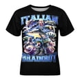 thumbnail image 1 of T-Shirt Garçon Fille Italien Animal Brainro Col Rond Manches Courtes Tee Shirt Hauts pour Enfants Ados, 1 of 8