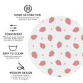 thumbnail image 3 of Sigee Hand Drawn Strawberry for Water-Resistant, Heat-Resistant, Non-Slip Leather Coasters Set, Ideal for Coffee Table, Office, Bar, Home Decor-Round Shape, 3 of 6