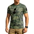 thumbnail image 3 of Workout Shirts for Men Camo Print Short Sleeve Quick Dry Athletic Gym Active T Shirt Moisture Wicking, 3 of 7