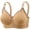 Beige, variant on Wireless Bras Women Seamless Jelly Supportive Mesh Crossover Bra No Underwire Push Up Full Coverage T-Shirt Bralette Size 50,Beige