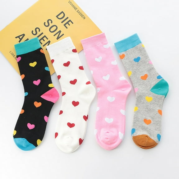 4 Pairs Womens Novelty Cute Crew Socks Colorful Funny Ankle Socks Gifts for Womens Socks