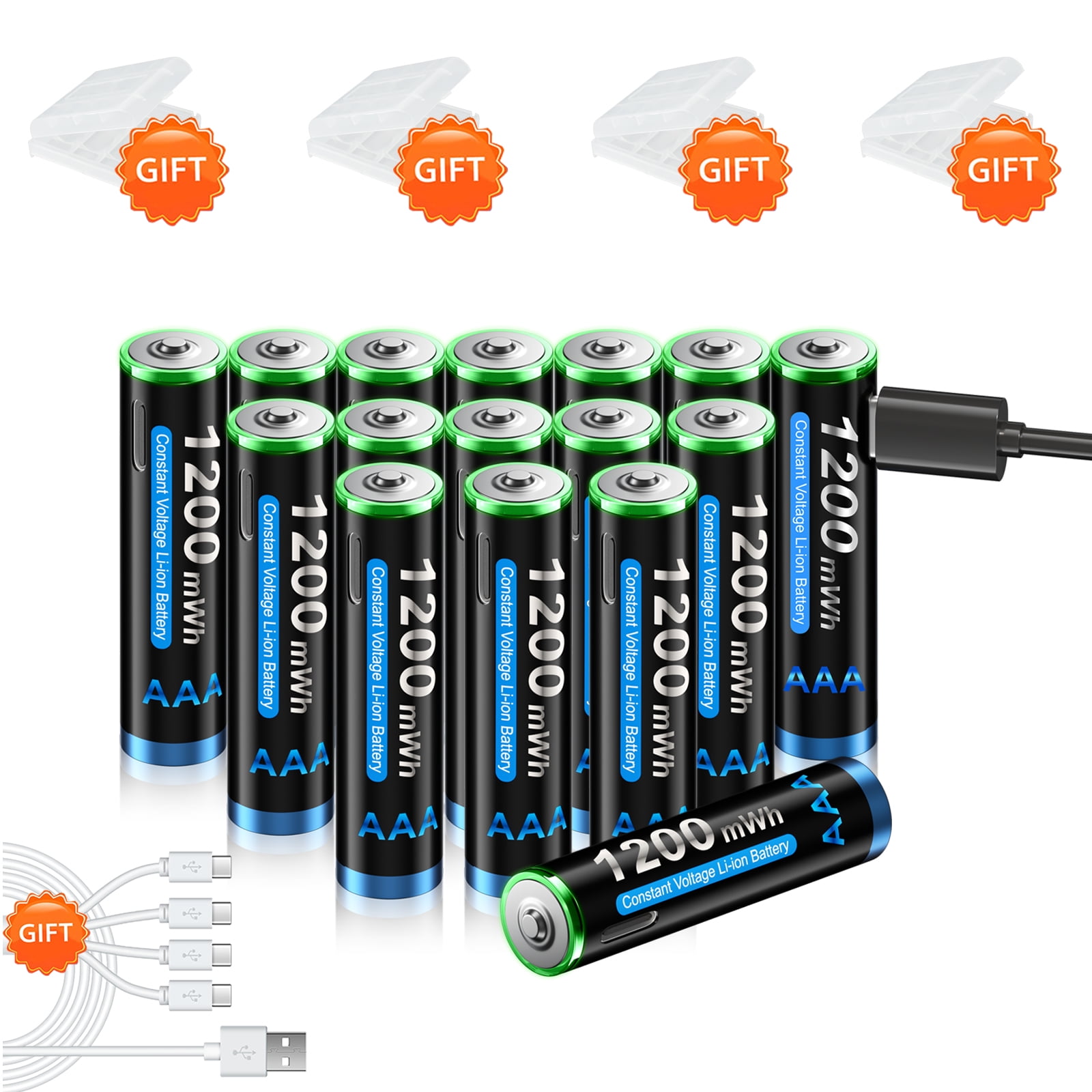 Imuto Rechargeable AA Lithium Batteries With Fast India - View #3