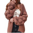 thumbnail image 3 of Yokua Plus size women's cardigan sweater autumn thick knitted sweater, 3 of 7