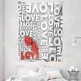 thumbnail image 1 of Love Tapestry, Macro Big Texts Lettering Setting Passionate Emotions Feelings Sweetheart Design, Wall Hanging for Bedroom Living Room Dorm Decor, 60W X 80L Inches, Grey Red White, by Ambesonne, 1 of 2
