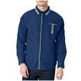 thumbnail image 2 of Timegard Mens Shirts Fall Button down Long Sleeve Shirts Drop Shoulder Work Business Casual Loose Tops, 2 of 5