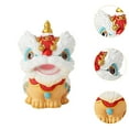 thumbnail image 6 of QSTDGVPW Chinese Lion Dance Statue Animal Sculpture Decorative Traditional Resin Figurine Red, 6 of 9