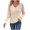 5-beige sweatshirts women, variant on UPPADA Womens Waffle Knit Hoodies Trendy Drawstring Solid Pullover Tops V Neck Cute Hooded Sweatshirts Tops Green,L