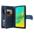 thumbnail image 3 of SaniMore Case for Samsung Galaxy A73 5G 6.7" 2022, PU Leather Zipper Wallet Cover [RFID Blocking] Card Slot Magnetic Clsap Flip Folio with Wrist/Crossbody Strap Kickstand Full Protective Cove, Blue, 3 of 15