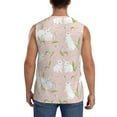 thumbnail image 4 of Uemuo Rabbit Pattern Men's Sleeveless T-Shirt,Muscle Athletic Tank Top, Moisture-wicking Quick-dry Breathable Classic Tee Top for Gym Run Outdoor Sports-Small, 4 of 8