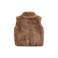 thumbnail image 4 of Aunavey Baby Girls Boys Faux Fur Sleeveless Vest Coat Lightweight V-Neck Short Gilet for Toddler, 4 of 7