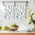 thumbnail image 3 of Blue Flowers Kitchen Towels Set of 1, Spring Floral Farmhouse Leaves Rustic Absorbent Dish Towels for Kitchen, Microfiber Hand Towel, Quick Drying Tea Towel for Cleaning Decorative Dishcloths, 3 of 7