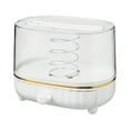 thumbnail image 2 of Caja de almacenamiento de pañuelos faciales de escritorio, servilletero, transparente, decoración de mesa de oficina Blanco, 2 of 7