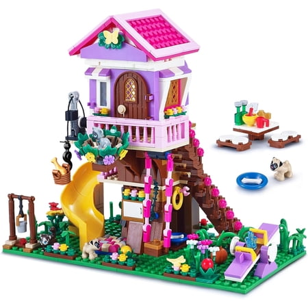 CUTEHELPER Treehouse Building Sets with LED Light - Forest Friendship Houses Building Block Toy, Tree House Building Kits Compatible with Lego,Birthday,Xmas Gift for Kids Girls 8-12(685PCS)