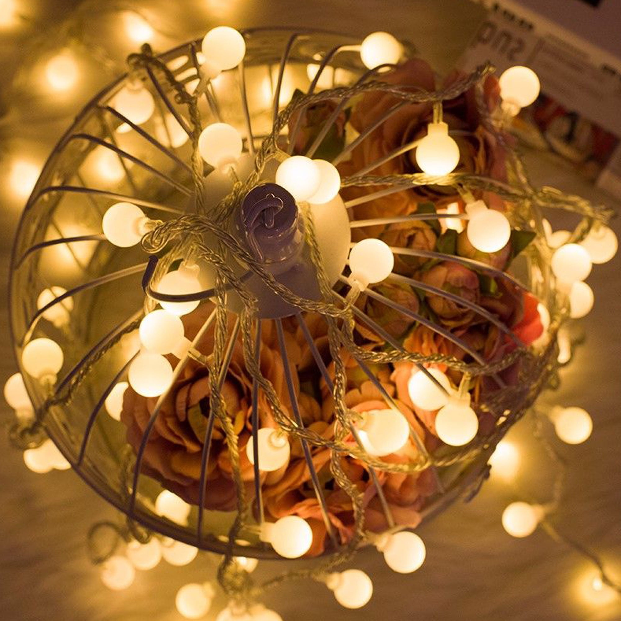 LELINTA LEDs Globe String Lights, 16ft/33ft 100 LEDs Waterproof Outdoor