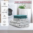 thumbnail image 4 of Lux Decor 6-Piece King Size Bed Sheets Set – Ultra-Soft Microfiber, Paisley Print, Upto 16" Deep Pocket Fitted Sheet, Flat Sheet & 4 Pillowcases, White Grey, 4 of 11