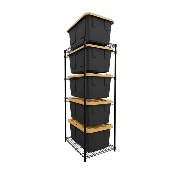 27 Gallon Storage Bin Rack (Black)