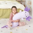 thumbnail image 2 of Almohada corporal de felpa MaoGolan Large Axolotl para niños, color morado, 2 of 8