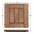 thumbnail image 2 of Renwick 12” x 12” Interlocking Wood Flooring Tiles for Deck, Pack of 27, Brown, 2 of 9
