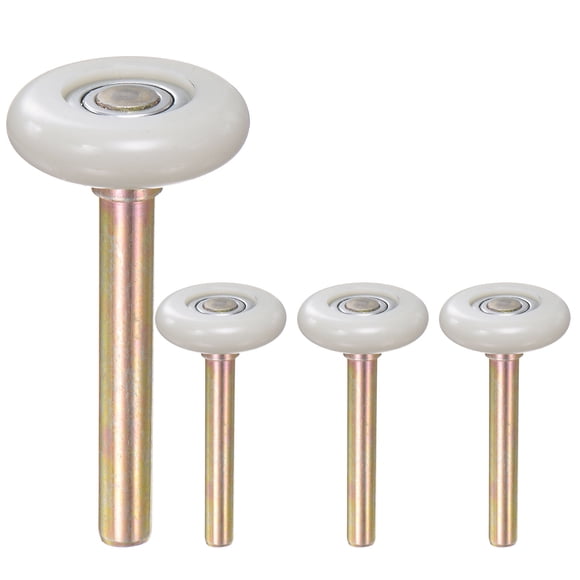 4 Pack 1.8" White Nylon Garage Door Rollers, 3.27" Long Stem, White