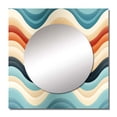 thumbnail image 2 of Designart "Seaside Chevron Calm I" 0 Square Mirror For Wall Decor - Large Beige Square Mirror Printed Wall Decor - Glam Square Living Room Mirror, 2 of 5