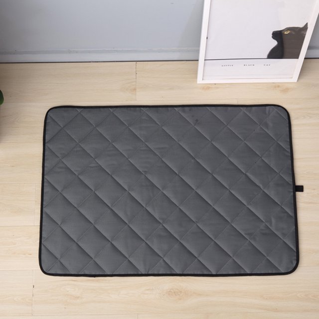 Waterproof Summer Bite Resistant Non Slip Oxford Cloth Sleeping Mat Pad for Pet Cat Dogs Gray 80*120cm