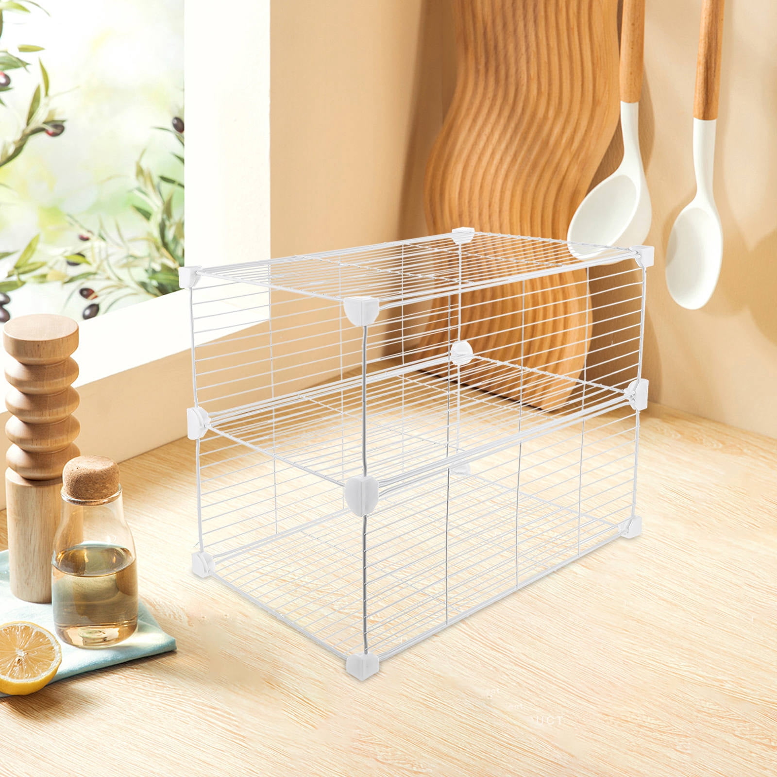WHAMVOX Refrigerator Shelf Divider Adjustable Fridge Shelf Organizer Freezer Storage Divider Wire Shelf Rack Organizer For Freezer Closet Organization