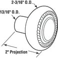 thumbnail image 2 of Colonial Style Door Knobs, 1/4 in. Square Drive, Wrought Steel Design, Satin Nickel Finish, With Spindles, 2 of 2