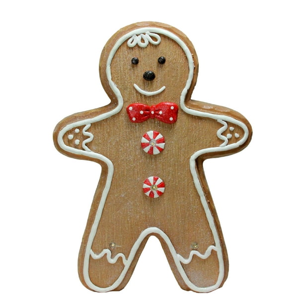 16" Lighted Gingerbread Man Christmas Tabletop Figure