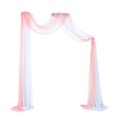 thumbnail image 2 of Cortina de arco reutilizable de 70 x 550 cm para decoración de recepciones y baby showers. 1 blanco 1 rosa melocotón, 2 of 9