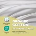 thumbnail image 2 of Organic Cotton Cover Pillows King Size Set of 2, Down Alternative Hotel Quality Soft Bed Pillow for Back & Side Sleepers, Machine Washable, 20"x36", White, 2 of 8