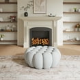 thumbnail image 2 of The Magic Home 43" Bubble Curved Sofa, Light Gray, 2 of 10