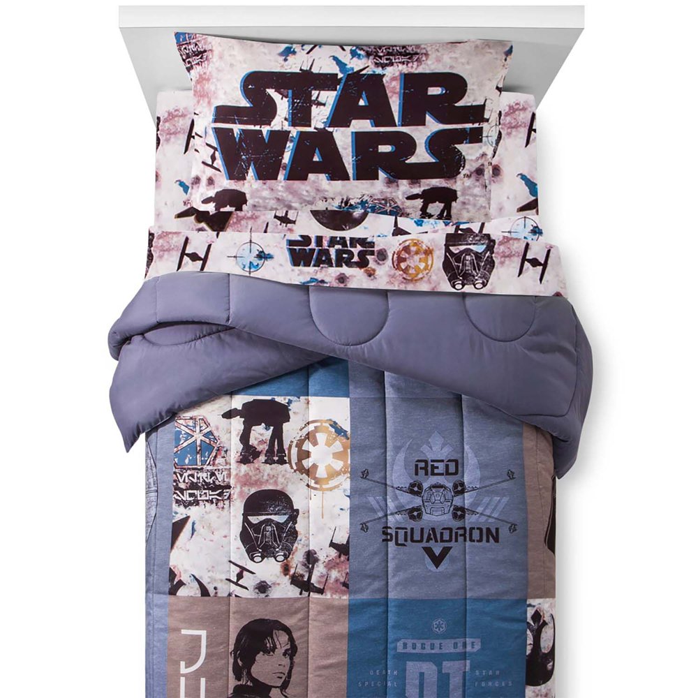 4pc Star Wars Twin Bedding Set Rogue One Imperial Troops Comforter and
