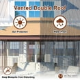 thumbnail image 5 of Mondawe Outdoor Gazebo with Netting,Iron Pole & Polyester Top Gazebo for Patio and Garden,10'x13' with 130 SQ FT of Shade,Khaki, 5 of 7