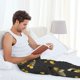 thumbnail image 5 of Balery Bee Pantalones de pijama para hombre, pijama ultraligero, pantalón de descanso-Large, 5 of 6