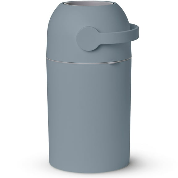 Pure Magic Diaper Pail, Patented Odor-Stop System, Use Any Garbage Bag, One Hand Free Lever, Pigeon Blue